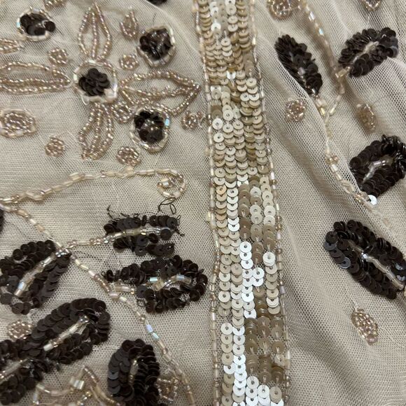 ANDERSEN & Lauth~Hand BEADED Tank Top Designer Iridescent Sequins Beads small - Picture 8 of 16